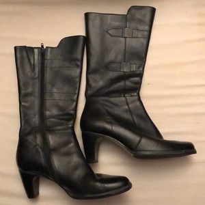 LIZ CLAIBORNE MID CALF LEATHER BOOTS Sz. 6 1/2